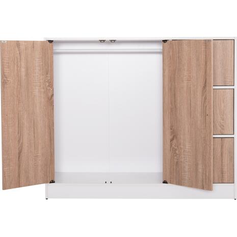 ΝΤΟΥΛΑΠΙ ΜΕ 4 ΑΠΟΘ.ΧΩΡΟΥΣ MATIN HM2480.01 SONAMA OAK-ΛΕΥΚΗ ΜΕΛΑΜΙΝΗ 117x39,5x99,5Υεκ