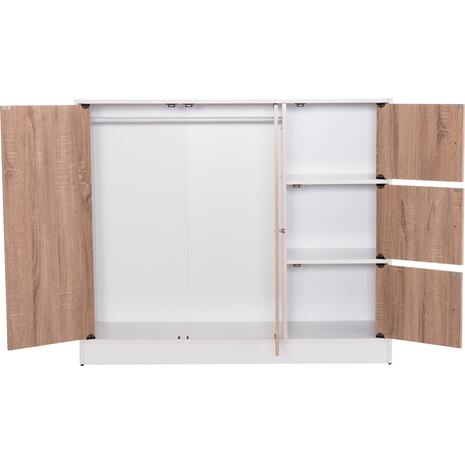 ΝΤΟΥΛΑΠΙ ΜΕ 4 ΑΠΟΘ.ΧΩΡΟΥΣ MATIN HM2480.01 SONAMA OAK-ΛΕΥΚΗ ΜΕΛΑΜΙΝΗ 117x39,5x99,5Υεκ