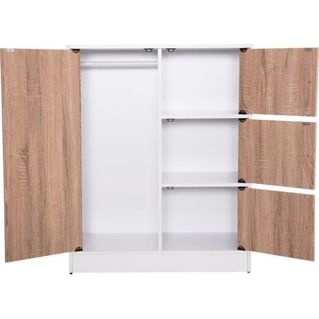 ΝΤΟΥΛΑΠΙ ΜΕ 4 ΑΠΟΘ.ΧΩΡΟΥΣ MATIN HM2479.01 SONAMA OAK-ΛΕΥΚΗ ΜΕΛΑΜΙΝΗ 80x39,5x99,5Υεκ