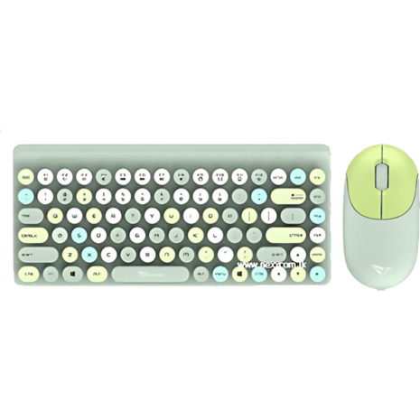 Σετ πληκτρολόγιο/ποντίκι ασύρματο Alcatroz Jellybean 2.4G Crayon Green