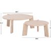 ΣΕΤ 2ΤΜΧ ΤΡΑΠΕΖΙΑ ΣΑΛΟΝΙΟΥ EQUIL HM9943.01 MDF ΜΕ ΜΕΛΑΜΙΝΗ-ΦΥΣΙΚΟ 66x66εκ + 87x87εκ