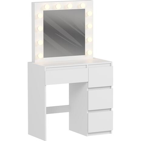 ΤΟΥΑΛΕΤΑ ΜΕ ΦΩΤΙΣΜΟ LED & ΣΥΡΤΑΡΙΑ KEITLIN HM2499.03 ΜΕΛΑΜΙΝΗ ΣΕ ΛΕΥΚΟ 80x40x140Υεκ.