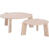 ΣΕΤ 2ΤΜΧ ΤΡΑΠΕΖΙΑ ΣΑΛΟΝΙΟΥ EQUIL HM9943.01 MDF ΜΕ ΜΕΛΑΜΙΝΗ-ΦΥΣΙΚΟ 66x66εκ + 87x87εκ