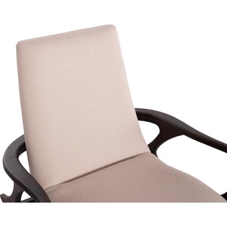 ΠΟΛΥΘΡΟΝΑ LOUNGE ARYA SM9969 ΞΥΛΟ TEAK ΣΕ ΜΑΥΡΟ-ΕΚΡΟΥ ΜΠΟΥΚΛΕ ΥΦΑΣΜΑ 92x80x86Υεκ.