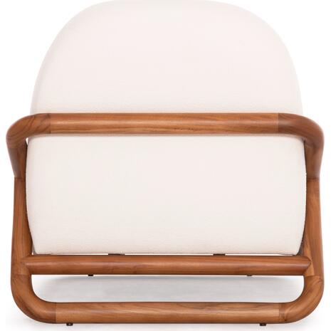 ΠΟΛΥΘΡΟΝΑ LOUNGE RAMROD SM9967 ΞΥΛΟ TEAK ΦΥΣΙΚΟ-ΕΚΡΟΥ ΜΠΟΥΚΛΕ 76x84x51-77,5Υεκ.