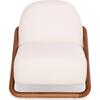 ΠΟΛΥΘΡΟΝΑ LOUNGE RAMROD SM9967 ΞΥΛΟ TEAK ΦΥΣΙΚΟ-ΕΚΡΟΥ ΜΠΟΥΚΛΕ 76x84x51-77,5Υεκ.