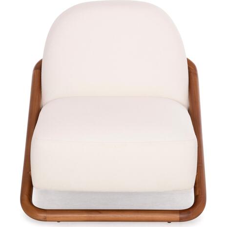 ΠΟΛΥΘΡΟΝΑ LOUNGE RAMROD SM9967 ΞΥΛΟ TEAK ΦΥΣΙΚΟ-ΕΚΡΟΥ ΜΠΟΥΚΛΕ 76x84x51-77,5Υεκ.