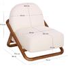 ΠΟΛΥΘΡΟΝΑ LOUNGE RAMROD SM9967 ΞΥΛΟ TEAK ΦΥΣΙΚΟ-ΕΚΡΟΥ ΜΠΟΥΚΛΕ 76x84x51-77,5Υεκ.