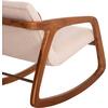 ΠΟΛΥΘΡΟΝΑ ΚΟΥΝΙΣΤΗ ROCKER SM9965 ΞΥΛΟ TEAK ΦΥΣΙΚΟ-ΥΠΟΛΕΥΚΟ ΥΦΑΣΜΑ 64x81x72Υεκ.