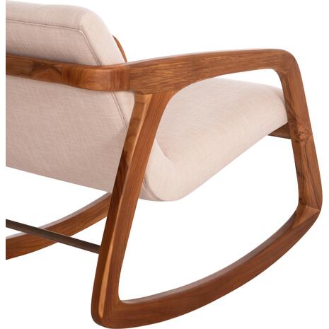 ΠΟΛΥΘΡΟΝΑ ΚΟΥΝΙΣΤΗ ROCKER SM9965 ΞΥΛΟ TEAK ΦΥΣΙΚΟ-ΥΠΟΛΕΥΚΟ ΥΦΑΣΜΑ 64x81x72Υεκ.