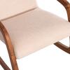 ΠΟΛΥΘΡΟΝΑ ΚΟΥΝΙΣΤΗ ROCKER SM9965 ΞΥΛΟ TEAK ΦΥΣΙΚΟ-ΥΠΟΛΕΥΚΟ ΥΦΑΣΜΑ 64x81x72Υεκ.