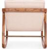 ΠΟΛΥΘΡΟΝΑ ΚΟΥΝΙΣΤΗ ROCKER SM9965 ΞΥΛΟ TEAK ΦΥΣΙΚΟ-ΥΠΟΛΕΥΚΟ ΥΦΑΣΜΑ 64x81x72Υεκ.