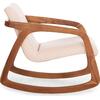 ΠΟΛΥΘΡΟΝΑ ΚΟΥΝΙΣΤΗ ROCKER SM9965 ΞΥΛΟ TEAK ΦΥΣΙΚΟ-ΥΠΟΛΕΥΚΟ ΥΦΑΣΜΑ 64x81x72Υεκ.