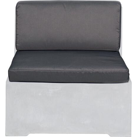 CONCRETE Set Μαξιλάρια Καρέκλας, Γκρι Ύφασμα Water Repellent - 2 Tεμάχια (Ε6200,Μ1)