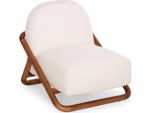 ΠΟΛΥΘΡΟΝΑ LOUNGE RAMROD SM9967 ΞΥΛΟ TEAK ΦΥΣΙΚΟ-ΕΚΡΟΥ ΜΠΟΥΚΛΕ 76x84x51-77,5Υεκ.
