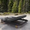 DAYBED ΔΙΠΛΟ ΣΕΙΡΑ EUTOPIA SM6238.01 ΣΚΟΥΡΟ ΓΚΡΙ ΑΛΟΥΜΙΝΙΟ & OLEFIN 212x155x38Υεκ.