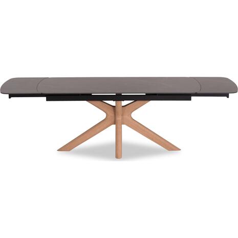 ΤΡΑΠΕΖΙ ΤΡΑΠΕΖΑΡΙΑΣ HORIZON SM18091.02 ΚΕΡΑΜΙΚΟ TOP-ΠΟΔΙΑ ΣΗΜΥΔΑ ΜΕ ΦΡΑΞΙΝΟ 180x90εκ