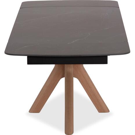 ΤΡΑΠΕΖΙ ΤΡΑΠΕΖΑΡΙΑΣ HORIZON SM18091.02 ΚΕΡΑΜΙΚΟ TOP-ΠΟΔΙΑ ΣΗΜΥΔΑ ΜΕ ΦΡΑΞΙΝΟ 180x90εκ