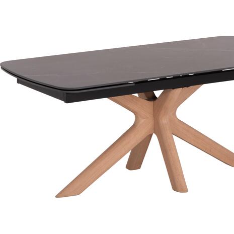 ΤΡΑΠΕΖΙ ΤΡΑΠΕΖΑΡΙΑΣ HORIZON SM18091.02 ΚΕΡΑΜΙΚΟ TOP-ΠΟΔΙΑ ΣΗΜΥΔΑ ΜΕ ΦΡΑΞΙΝΟ 180x90εκ