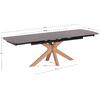 ΤΡΑΠΕΖΙ ΤΡΑΠΕΖΑΡΙΑΣ HORIZON SM18091.02 ΚΕΡΑΜΙΚΟ TOP-ΠΟΔΙΑ ΣΗΜΥΔΑ ΜΕ ΦΡΑΞΙΝΟ 180x90εκ