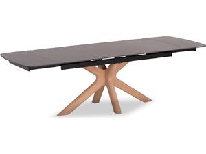 ΤΡΑΠΕΖΙ ΤΡΑΠΕΖΑΡΙΑΣ HORIZON SM18091.02 ΚΕΡΑΜΙΚΟ TOP-ΠΟΔΙΑ ΣΗΜΥΔΑ ΜΕ ΦΡΑΞΙΝΟ 180x90εκ