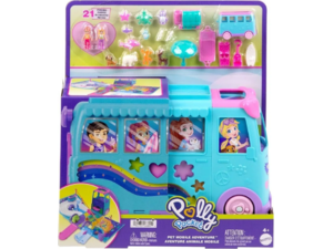 Polly Pocket Μίνι Τροχόσπιτο με Ζωάκια Pet Mobile Adventure Playset