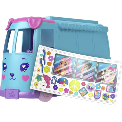 Polly Pocket Μίνι Τροχόσπιτο με Ζωάκια Pet Mobile Adventure Playset