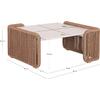 ΤΡΑΠΕΖΑΚΙ ΑΛΟΥΜΙΝΙΟΥ ΣΕΙΡΑ DESTINY SM6171 ΣΧΟΙΝΙ-SINTERED STONE TOP 88x88x39,5Υεκ.