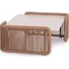 ΤΡΑΠΕΖΑΚΙ ΑΛΟΥΜΙΝΙΟΥ ΣΕΙΡΑ DESTINY SM6171 ΣΧΟΙΝΙ-SINTERED STONE TOP 88x88x39,5Υεκ.