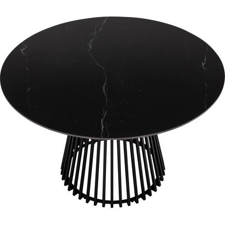 ΤΡΑΠΕΖΙ ΤΡΑΠΕΖΑΡΙΑΣ ΣΤΡΟΓΓΥΛΟ MEMNON SM18099 ΚΕΡΑΜΙΚΟ-ΜΕΤΑΛΛΟ ΣΕ ΜΑΥΡΟ Φ120x76Υεκ