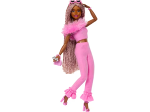 Συλλεκτική Κούκλα Barbie Deluxe Style S4 Με Ροζ Φόρμα Και Κοτσιδάκια 3+