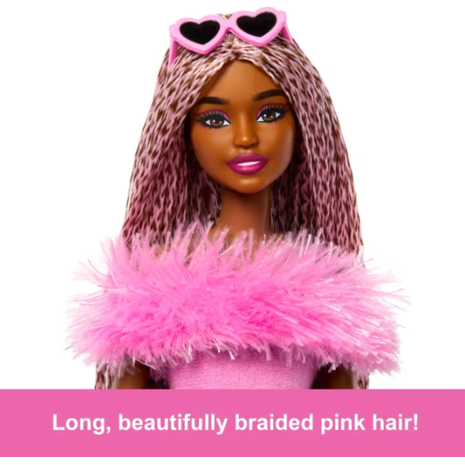 Συλλεκτική Κούκλα Barbie Deluxe Style S4 Με Ροζ Φόρμα Και Κοτσιδάκια 3+