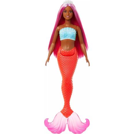 Κούκλα Barbie Mermaid with Colorful Hair, Tails and Headband Accessories (HRR04)