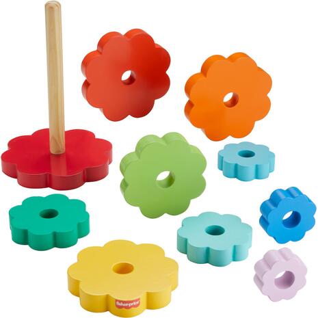 Ξύλινη Πυραμίδα Fisher Price Κινητικών Δεξιοτήτων 18+ μηνών (HXT77)
