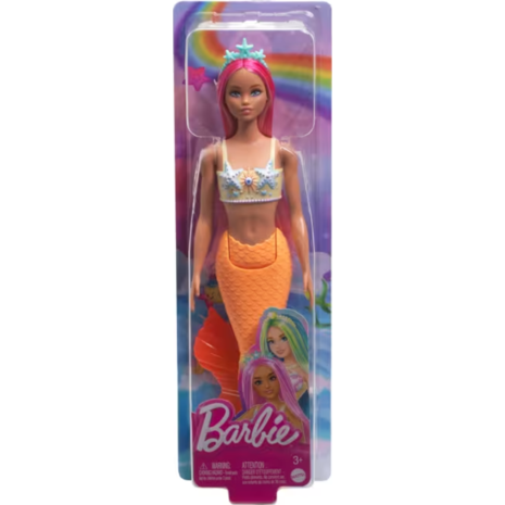 Κούκλα Barbie Mermaid Γοργόνα Πορτοκαλί