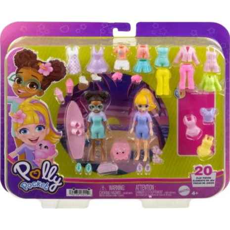 Σετ Polly Pocket Σετ Surf Sunset Fashion Pack