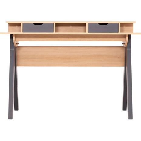 ΓΡΑΦΕΙΟ REXIN HM18290 ΜΕΛΑΜΙΝΗ ΣΕ SONAMA-ΓΚΡΙ 120x19-59x75-85,5ΥΥεκ.