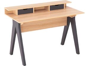ΓΡΑΦΕΙΟ REXIN HM18290 ΜΕΛΑΜΙΝΗ ΣΕ SONAMA-ΓΚΡΙ 120x19-59x75-85,5ΥΥεκ.