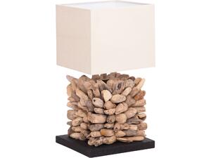 ΕΠΙΤΡΑΠΕΖΙΟ ΦΩΤΙΣΤΙΚΟ ΣΧΗΜΑ ΚΥΒΟΥ TWIGGY HM4425 DRIFTWOOD & ΛΕΥΚΟ ΚΑΠΕΛΟ 24x24x46Υεκ