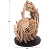 ΕΠΙΤΡΑΠΕΖΙΟ ΔΙΑΚΟΣΜΗΤΙΚΟ ΦΩΤΙΣΤΙΚΟ ASHIN HM4438 DRIFTWOOD--RATTAN 30x30x49Υεκ.