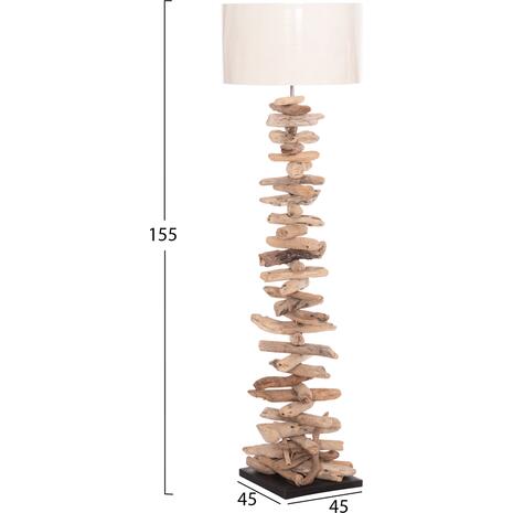 ΔΙΑΚΟΣΜΗΤΙΚΟ ΦΩΤΙΣΤΙΚΟ ΔΑΠΕΔΟΥ ALTAR HM4430 DRIFTWOOD--ΛΕΥΚΟ PVC Φ45x155Υεκ.
