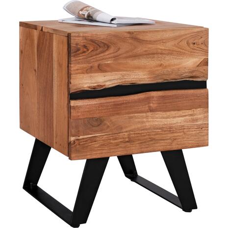ΚΟΜΟΔΙΝΟ ALICIA HM8360.11 ΑΠΟ ΜΑΣΙΦ ΞΥΛΟ ΑΚΑΚΙΑΣ 45x35x56Yεκ.