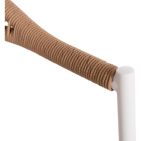 ΠΟΛΥΘΡΟΝΑ BERG HM6284.01 ΑΛΟΥΜΙΝΙΟ & TEXTILENE ΛΕΥΚΟ--P.E.TWISTED RATTAN 55x56x79Υεκ