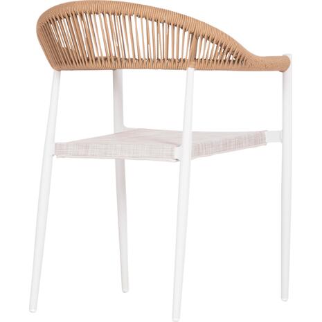 ΠΟΛΥΘΡΟΝΑ BERG HM6284.01 ΑΛΟΥΜΙΝΙΟ & TEXTILENE ΛΕΥΚΟ--P.E.TWISTED RATTAN 55x56x79Υεκ