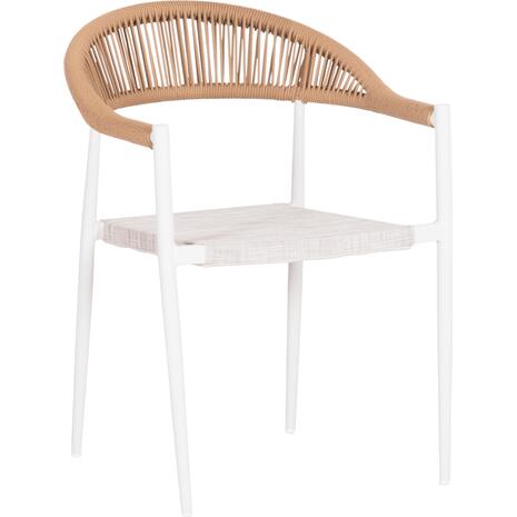 ΠΟΛΥΘΡΟΝΑ BERG HM6284.01 ΑΛΟΥΜΙΝΙΟ & TEXTILENE ΛΕΥΚΟ--P.E.TWISTED RATTAN 55x56x79Υεκ