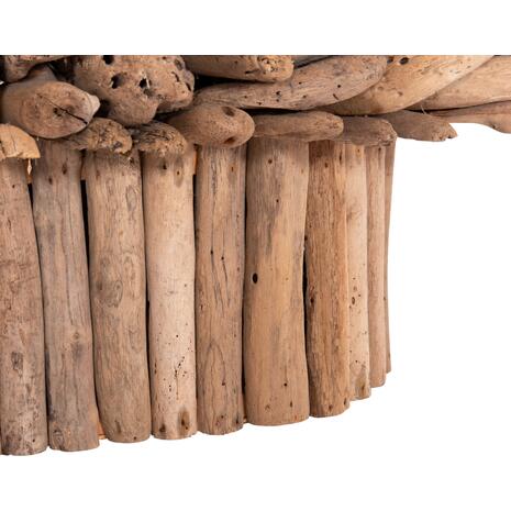 ΤΡΑΠΕΖΙ ΣΑΛΟΝΙΟΥ ΟΒΑΛ SPARROW HM9962 DRIFTWOOD--ΓΥΑΛΙ 106x55,5x50,5Υεκ.