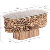 ΤΡΑΠΕΖΙ ΣΑΛΟΝΙΟΥ ΟΒΑΛ SPARROW HM9962 DRIFTWOOD--ΓΥΑΛΙ 106x55,5x50,5Υεκ.
