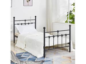 ΚΡΕΒΑΤΙ ΜΕΤΑΛΛΙΚΟ JACINDA 90x190 εκ. ΜΑΥΡΟ ΧΡΩΜΑ HM574.01