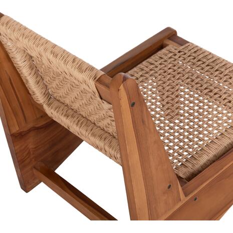 ΚΑΡΕΚΛΑ LOUNGE LUKILLA HM9913 ΞΥΛΟ TEAK ΣΕ ΦΥΣΙΚΟ--ΣΥΝΘ.ΣΧΟΙΝΙ ΜΠΕΖ 55,5x74x65Υεκ.