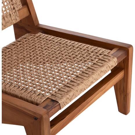 ΚΑΡΕΚΛΑ LOUNGE LUKILLA HM9913 ΞΥΛΟ TEAK ΣΕ ΦΥΣΙΚΟ--ΣΥΝΘ.ΣΧΟΙΝΙ ΜΠΕΖ 55,5x74x65Υεκ.